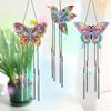 Diamond Art Painting Wind Chime Acrylic Animal Fairy Flower Diamond Art Painting Wind Bell Hanging Sign Bedroom Decoration