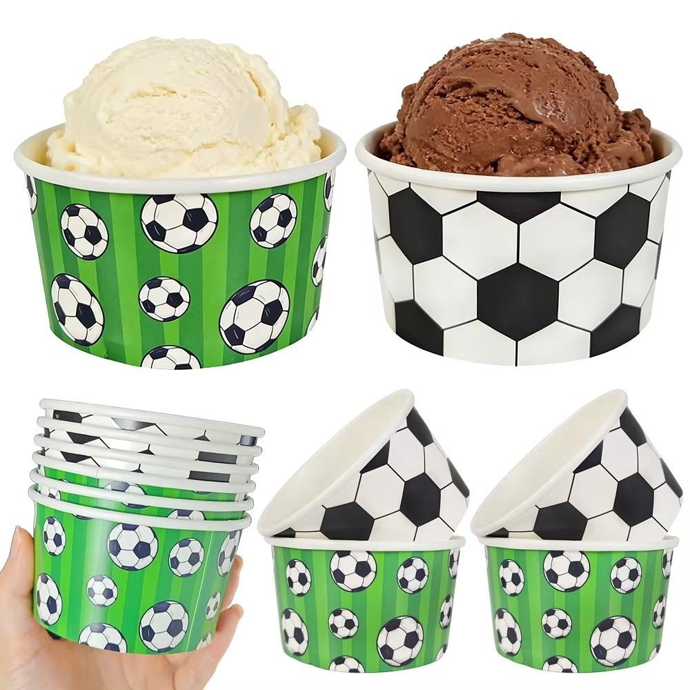 10Pcs Versatile Dessert Ice Cream Bowls Disposable Paper Bowls New Snacks Cups  Party Supplies
