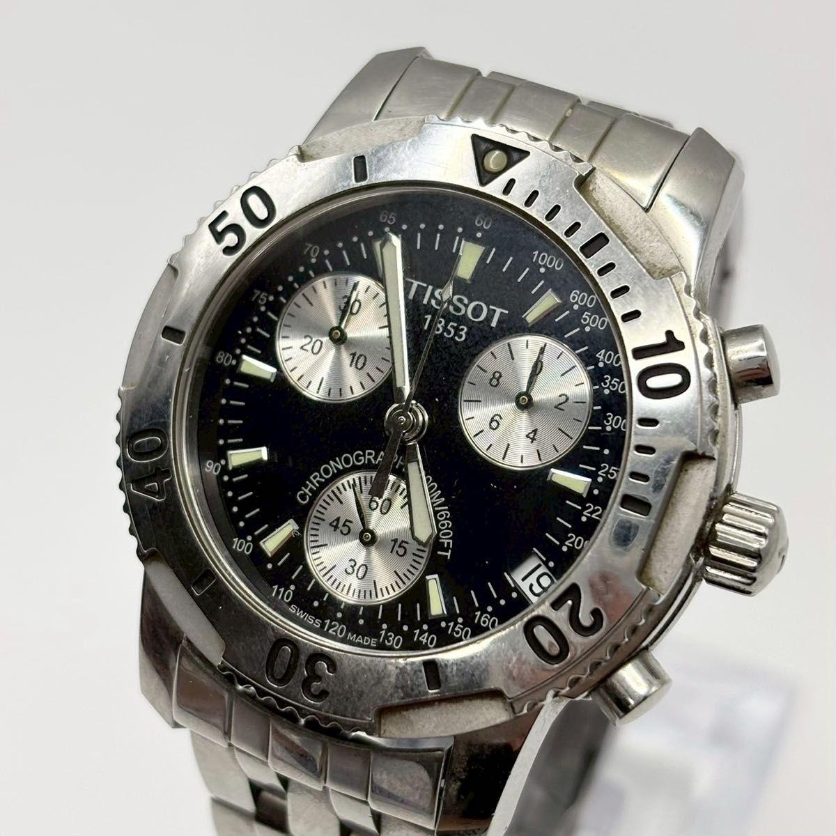 Used Final price reduction! Operation/New Battery] TISSOT Chronograph PRS200 Men s Watch Quartz