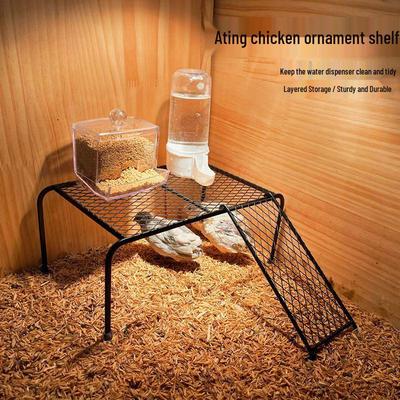 Rooster Ornament Shelf & Chicken Coop Feeder Platform
