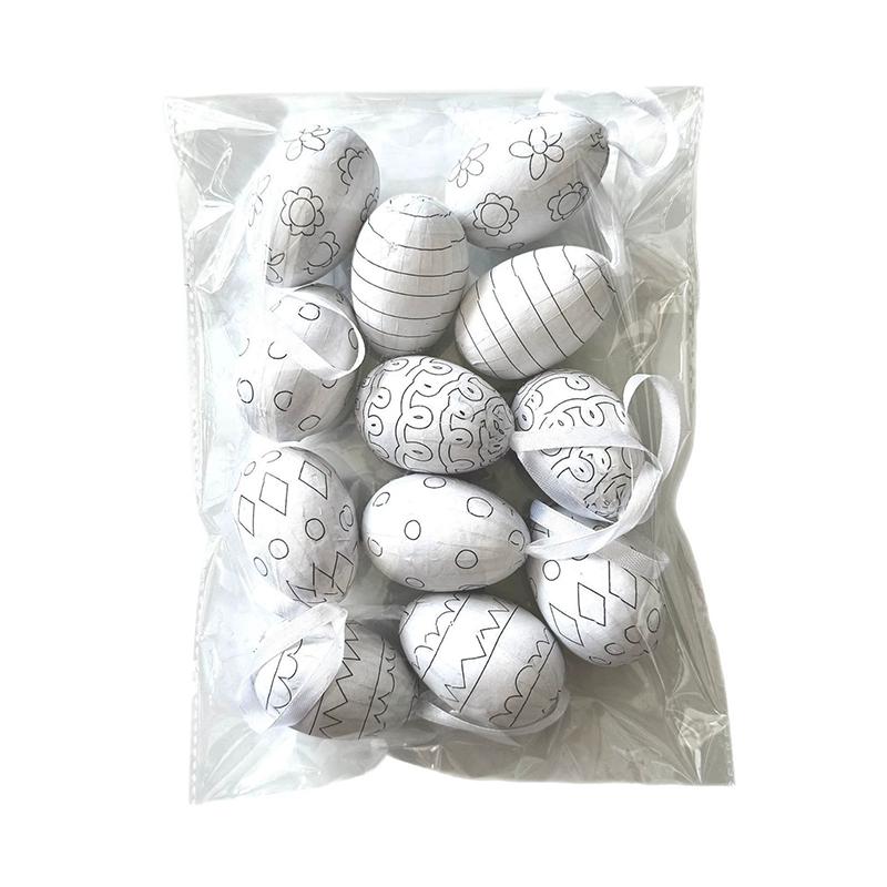 

WTEMPO DIY Easter Foam DIY Painting Eggs for Easter Egg Hunt Games Eggs Patterns Are Ready-made and Only Needs To Be Colored 3set ( 36pcs )