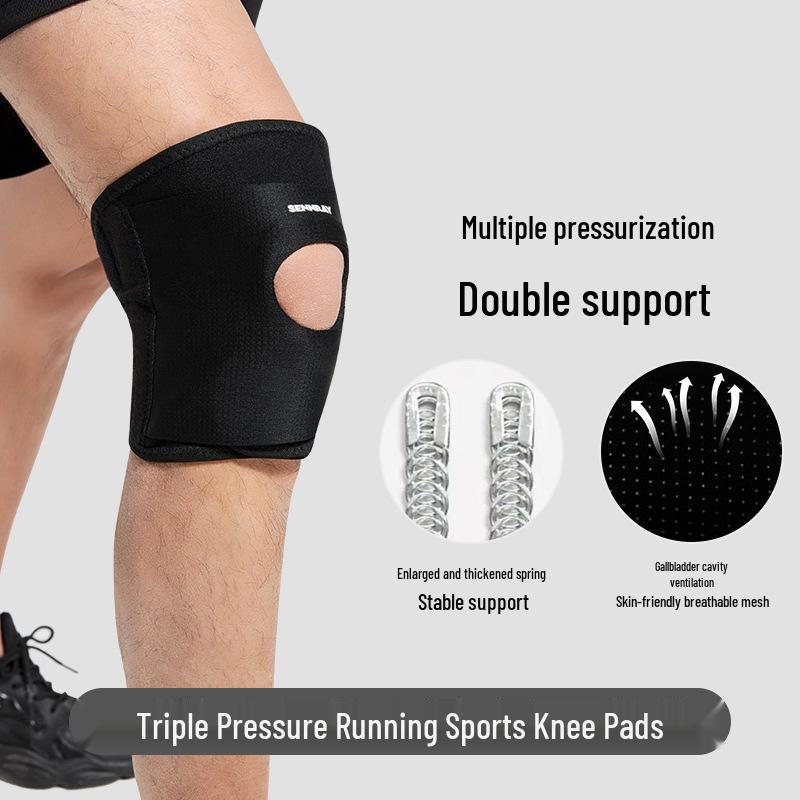 

Meniscus Knee Brace for Men & Women - Patella Protector for Running, Climbing & Outdoor Sports S adjustable (for 80~110 lbs) чёрный
