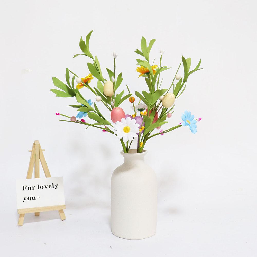 Bouquets Decoration Daisy Foam Eggs Branch Easter Colorful Egg Foam Flower Egg Branch For Event Decoration Easter Party Spring