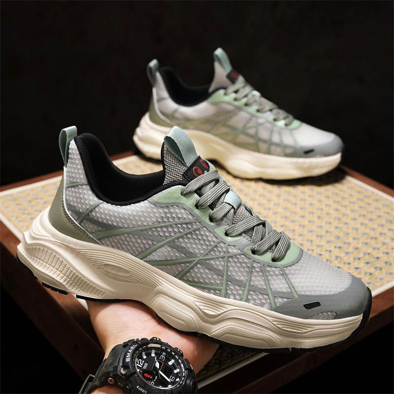 Fashion Men's Fashion Trend Casual Shoes 2025 New Summer Mesh Breathable Comfortable Slip On Sports Shoes Thick Soled Platform sneakers