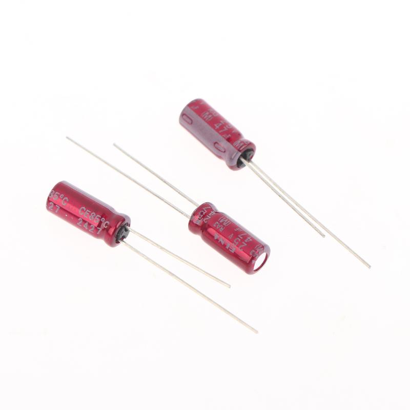 10/30/50Pcs Elna 25V47Uf Silmic Ii Series 5X11Mm Ce85°C Fever Audio Electrolytic Capacitor 25V47Uf Copper Pin Capacitors