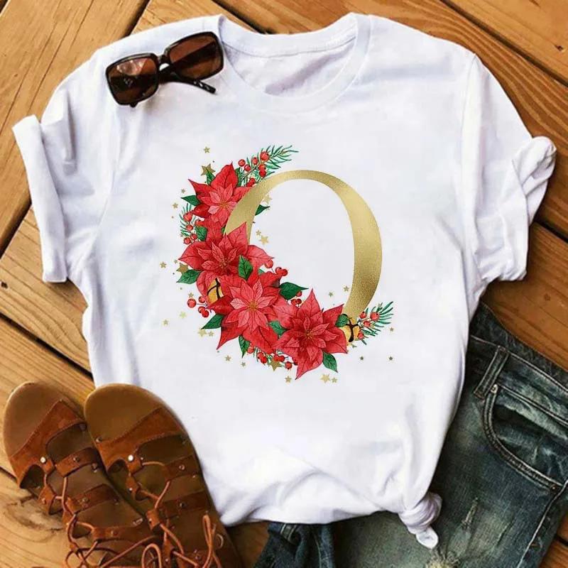 Custom Name Letter Combination Women's High Quality Printing Women Clothing Tops Goth Graphic T Shirts Kawaii Clothes Tee