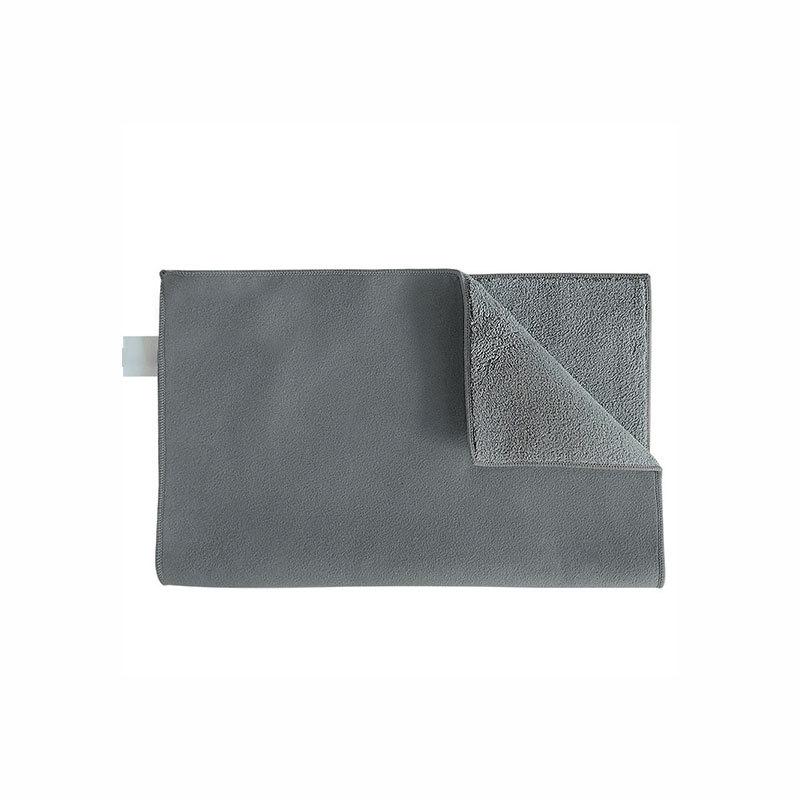 

Двустороннее замшевое полотенце для чистки автомобиля - Без ворса, Толстое, Высокое водопоглощение 30x30 cm серый