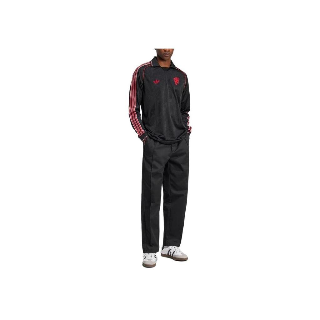 adidas Originals Manchester United Lifestyler Long Sleeve Jersey Black IS6522