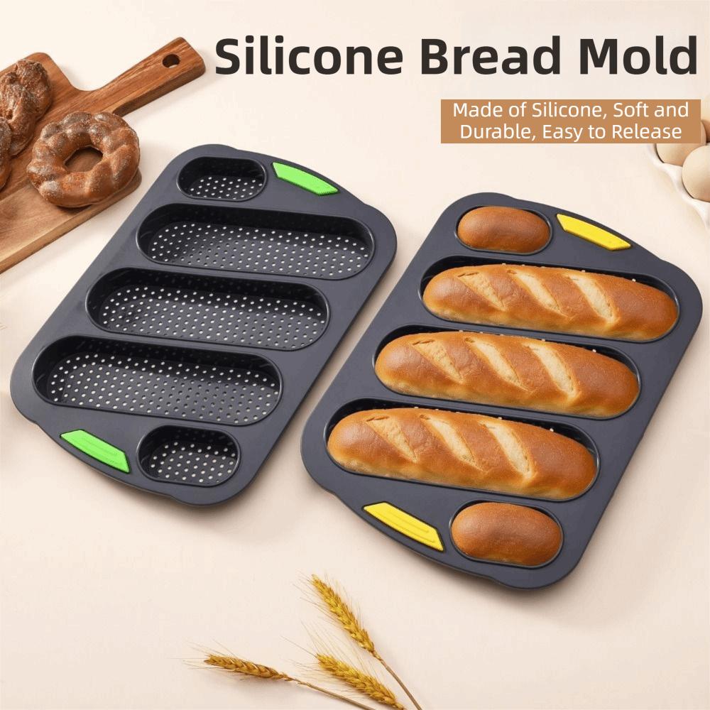 5 Grids Bread Baking Form Silicone Silicone Baking Pan Silicone Cake Mold Kitchen Bakeware