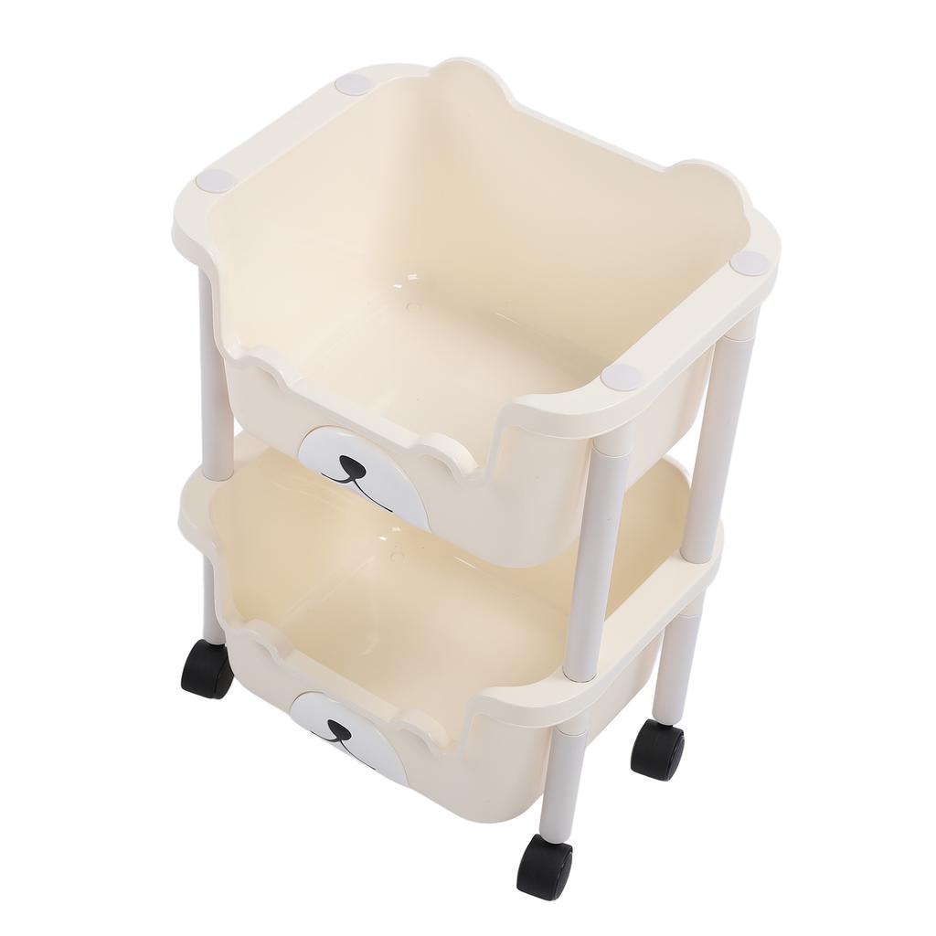 Storage Cart with Caster Wheels High Capacity Rolling Trolley Cart for Bathroom Kitchen Classroom Narrow Places