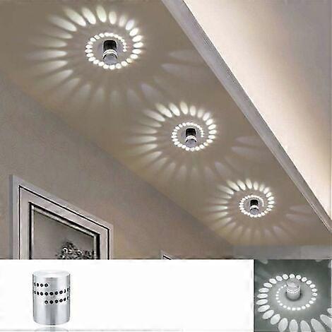 LEDowa Lampa Ścienna Wewnętrzna Nowoczesny Efekt 3W Ciepła Biel Aluminium Dekoracyjna Lampa Ścienna Pokój Dziecięcy Korytarz Hotel Restauracja Kuchnia Jadalnia