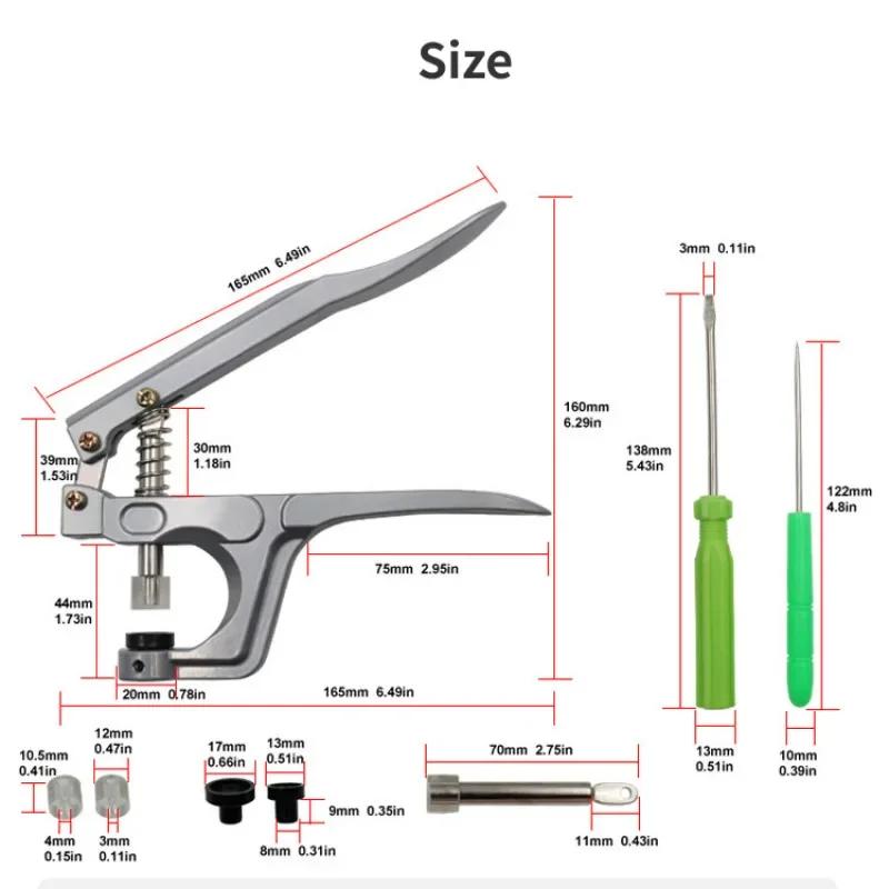 U Shape Fastener Snap Pliers Buttons Kit T5 Plastic Resin Snap Button Press Stud Cloth Button Press Machine DIY Sewing Tool