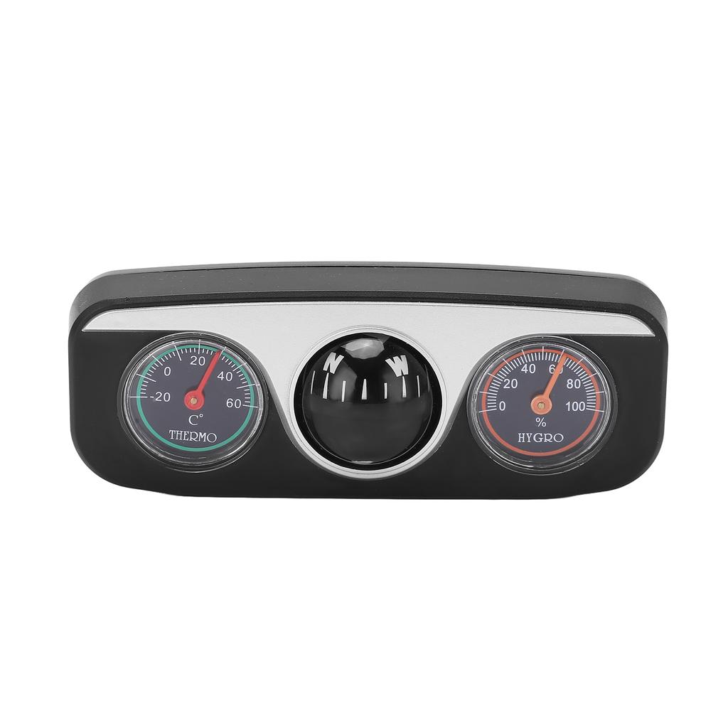 3 In 1 Car Compass Navigation Ball Thermometer Hygrometer Car Multifunctional Travel Tool for