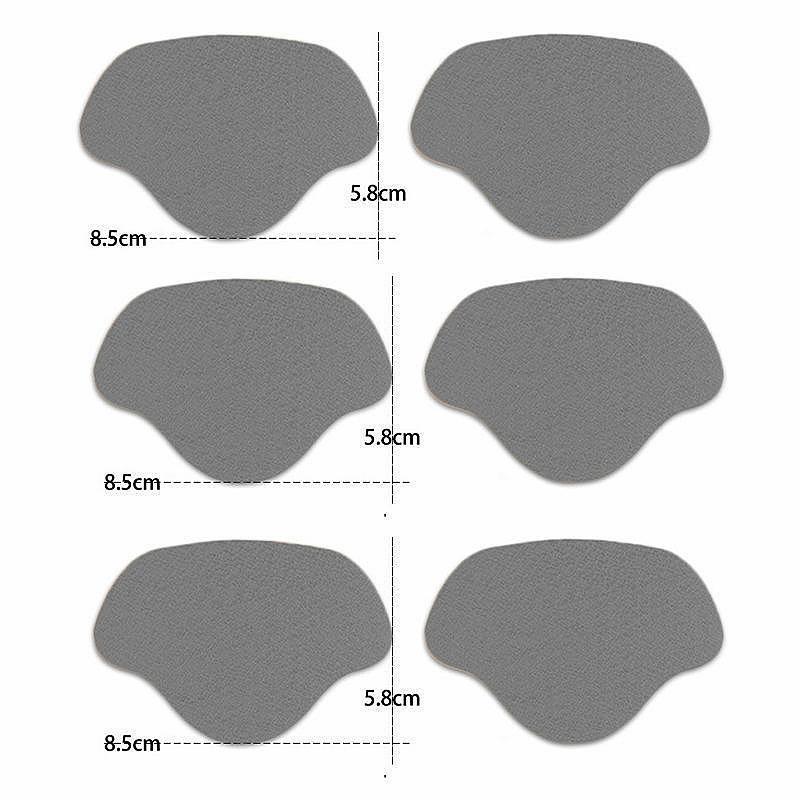 

Спортивне взуття Ремонт Наклейки Замшевий Захисник Каблука Протизношувальні Ремонтні Отвори Самоклеючі Нашивки Устілки Pad Догляд За Ногами Вставка 6pcs темно-сірий колір
