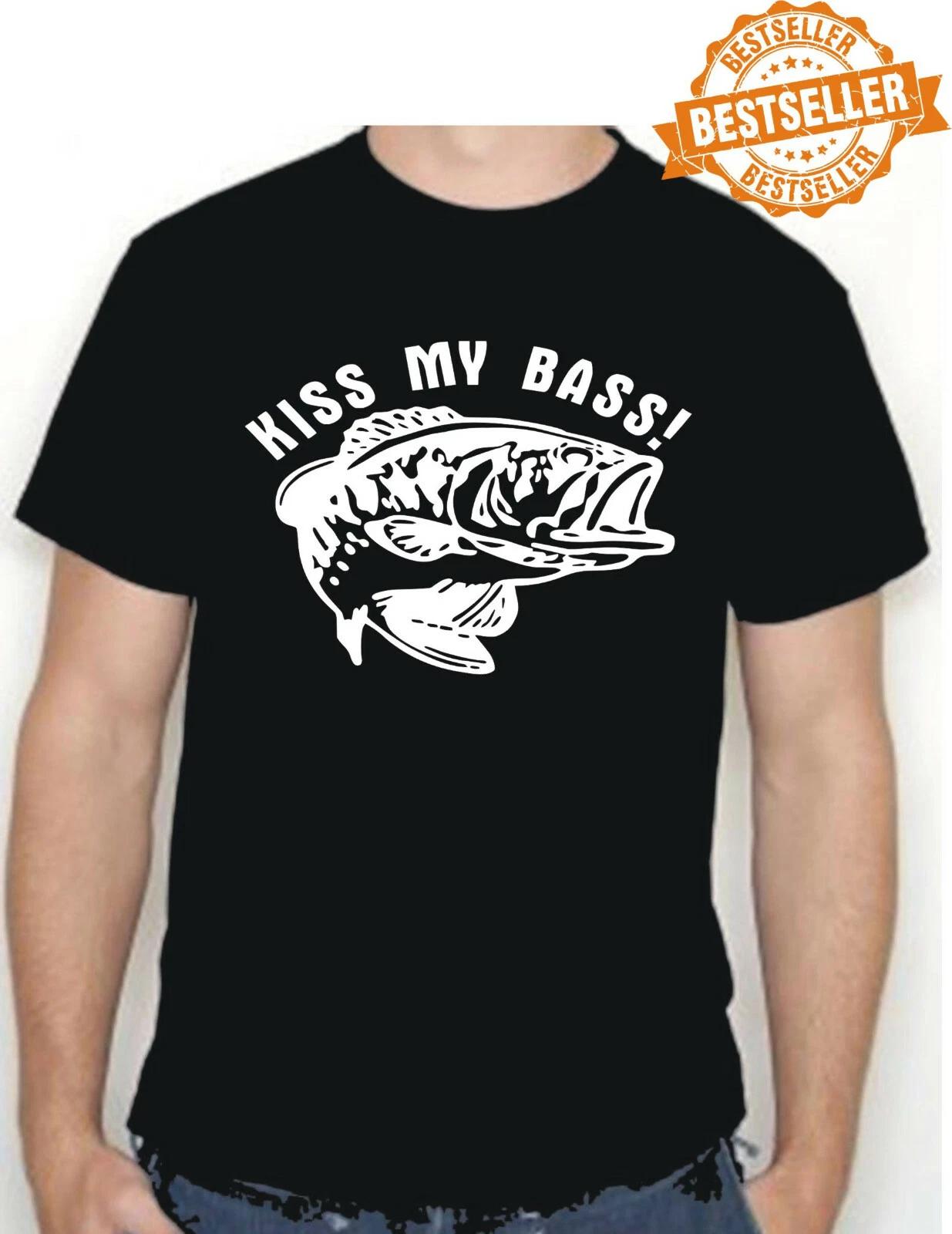 KISS MY BASS T-shirt / FISHING / COURSE / CARP / PIKE / UNISEX / XMAS / S-XXL L