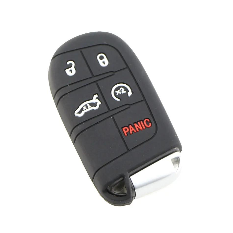 Silicone Rubber Car Key Case Cover For Jeep Grand Cherokee Wrangler Renegade Compass For Chrysler300C For Fiat Wyatt Key