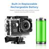 Portable  Action Cameras Waterproof Camera with Remote Control Outdoor Cycling Record HD Digital Cameras Photography Camera