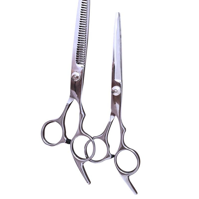 1Pc Haircut Scissors Hairdressing Scissors Flat Cutting Tooth Scissors Bangs Scissors Pet Scissors