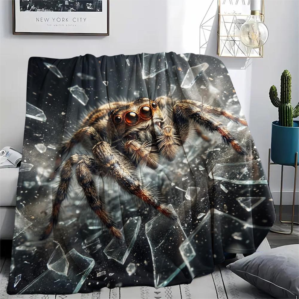1PC Cute Pets Print Flannel Blanket, High quality All Seasons, Home Decor, Warmth and Comfort, Perfect for Christmas Gifts