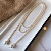 Autumn And Winter Extended Glass Pearl Sweater Chain Temperament Fashionable One Wear More Baroque Imitation Pearl Necklace