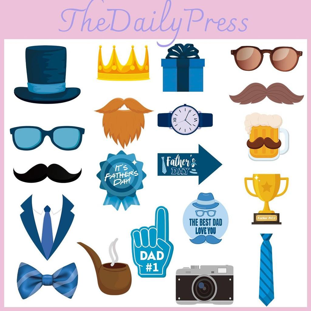 Fathers Party Day Decorations With Paper Photo Props For Event Celebration And