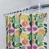 Brightly Colored Citrus Fruit Shower Curtain Set For Bathroom Decor Orange Slice Design Pattern Print Waterproof Fabric 72 Inche