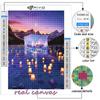 5D DIY Diamond Painting Cross Stitch Sea Venice Lights Night View Diamond Embroidery Mosaic Wall Art Home Decoration