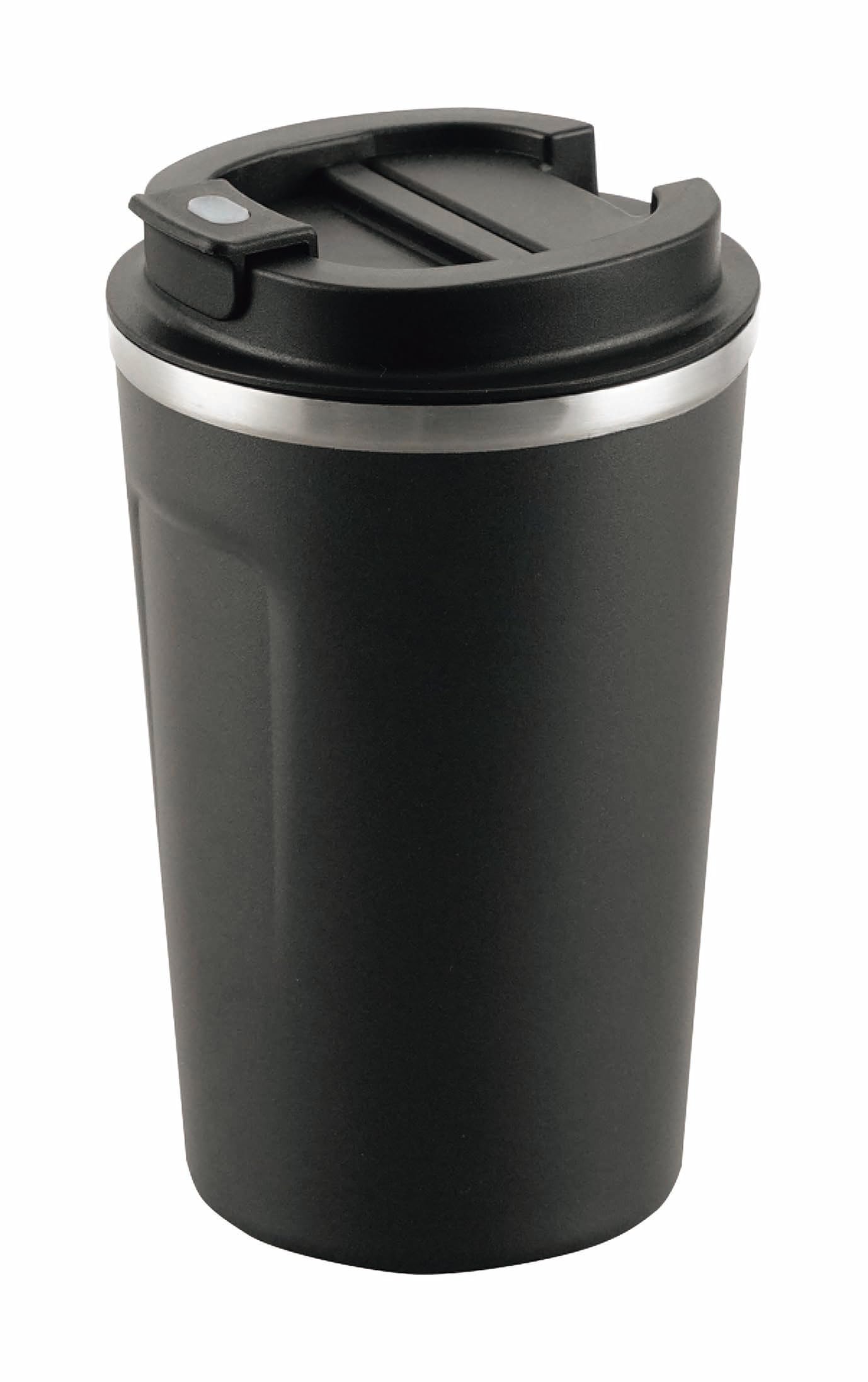 

Kakusei Tumbler with Lid, 9cm x 14.4cm, Charcoal, 400ml, Double-Layer Vacuum Insulation, Powder Coating, Stick-Resistant, Cococafe CC-40C