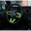 3X Green Steering Wheel Moulding Trim Cover for Jeep Wrangler JL 2018+/JT +