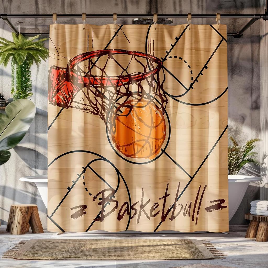Peopleareok Nautical Coastal Shower Curtain, Funny Kids Sea Turtle Seashell Starfish Shower Curtain for Bathroom Decor, Polyeste
