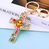 Four-Leaf Clover Rhinestone Keychain Pendant - Women's Flower Charm Keyring Gift