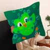 Funnyt D-Duolingo Pillow Covers Cartoon Sofa Decorative Home Double-sided Printing Short Plush Cute Cushion Cover