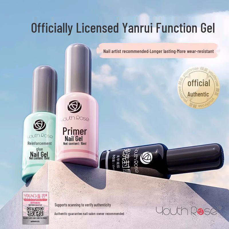 

Yanrui Gel Nail Strengthening Set: Base & Top Coat, Self-Leveling, Building, Ombre.