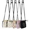 Minimalist Style Drawstring Canvas Crossbody Bag Small Lightweight Shoulder Bag Floral Print Coin Purse Women Girl