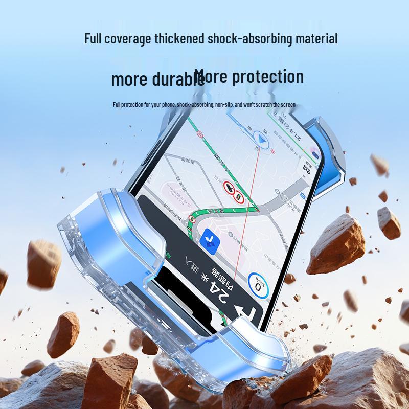 Shockproof Stabilizing Phone Holder for Electric Scooters, Motorcycles, and Bike Deliveries