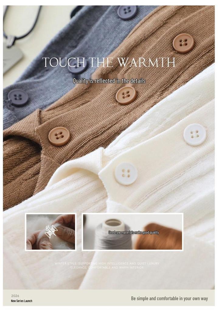Women's 100% Wool Polo Collar Sweater with Gauze Wave Pattern - Spring/Autumn Pullover Base Layer