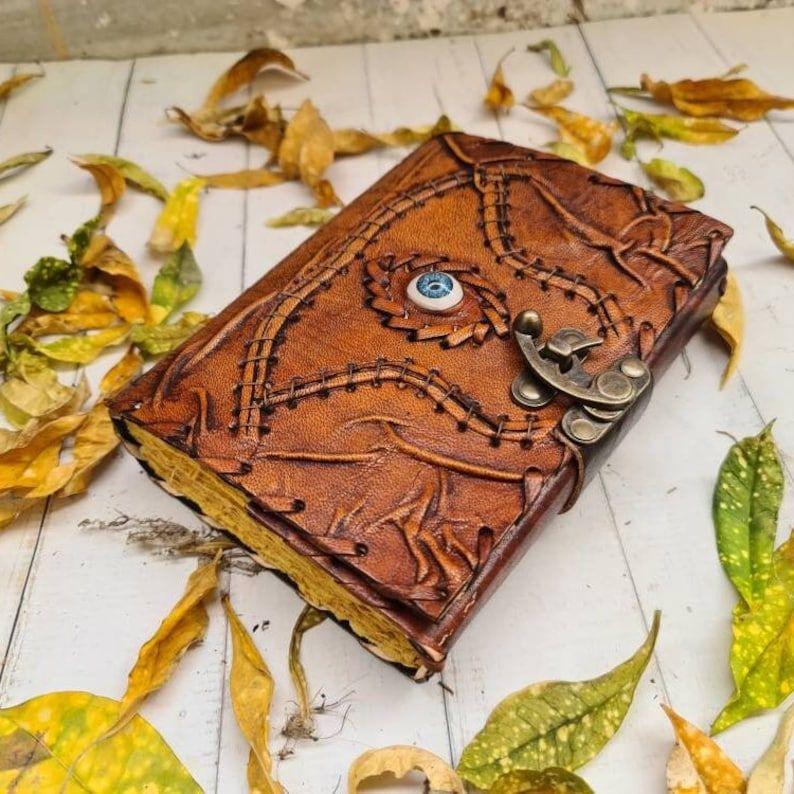 Hocus Pocus Book of Spells Book of Shadows Leather Journal Blank Book, Wiccan Pagan, Winifred Sanderson, Hocus Pocus Gifts, Gift for Him Her