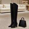 Fashion Winter Stretch Slim Over The Knee Boots Women Fashion Thick Heel Shoes Thigh High Long Booties Zapatos De Mujer