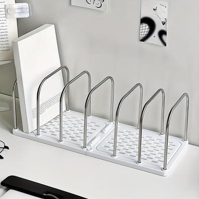 1 PIÈCE Support de rangement moderne minimaliste pour bureau, étagère à livres verticale divisée, adapté pour ranger des dossiers, des livres, etc.