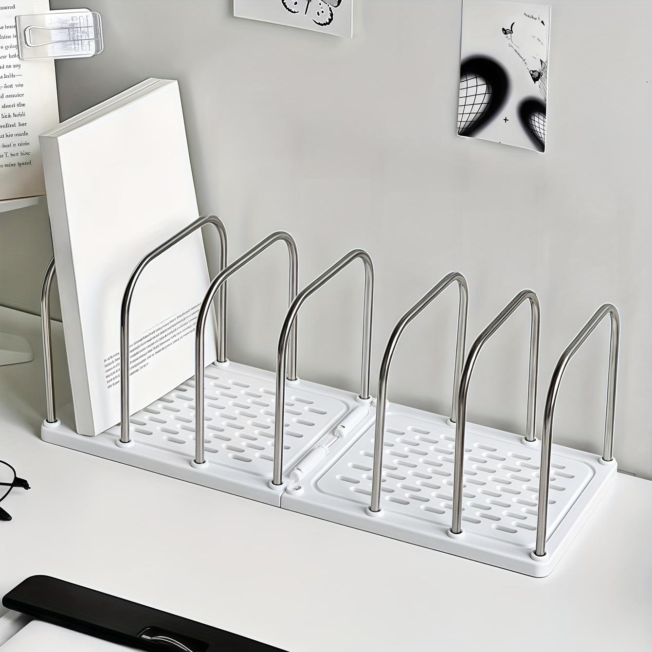 

PP Material Desktop Bookshelf | Non-Slip Base Modern Minimalist Office Desk Organizer Shelf | Study Table Storage Rack