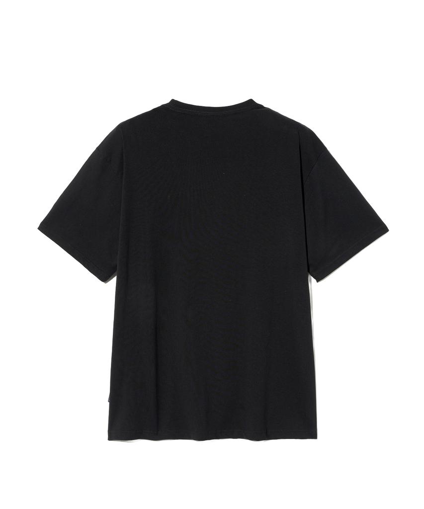 YALE Two-Tone Arch Short Sleeve T-Shirt_Black