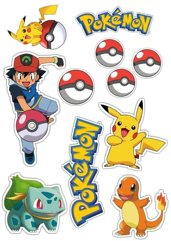 Gâteau Pokemon Gaufrette Personnages Pokemon Wz1