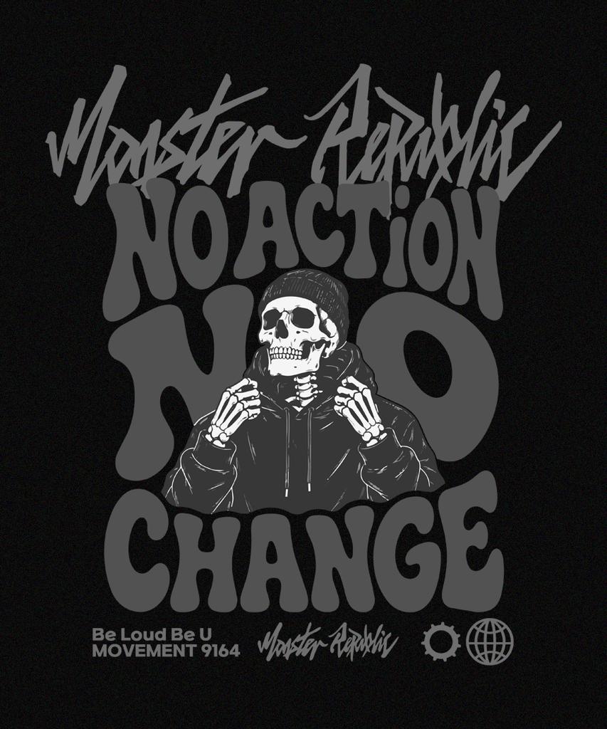 MONSTER REPUBLIC No Change Gray T-Shirt Black_9164