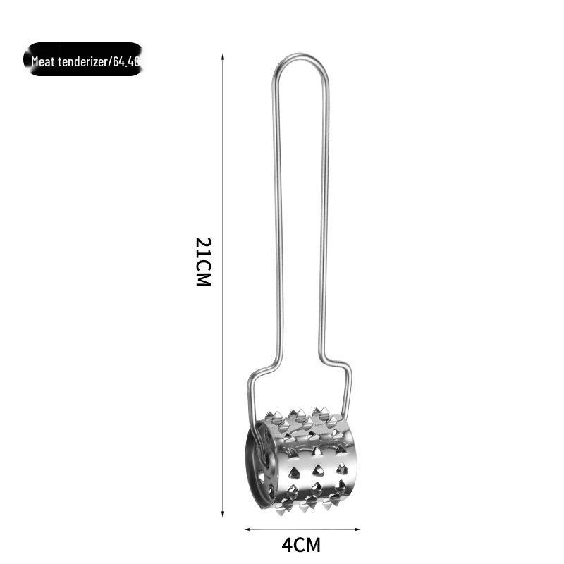 Stainless Steel Meat Tenderizer Roller for Steak and Pork Chops