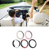 Leather Steering Wheel Cover Featurings Sparkling Rhinestones Studs for Enhanced Driving Comfort and Antislip