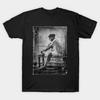Men Black Print T-shirt Ronaldinho Vintage No-Cut Transfer Paper Print Cotton Tshirt