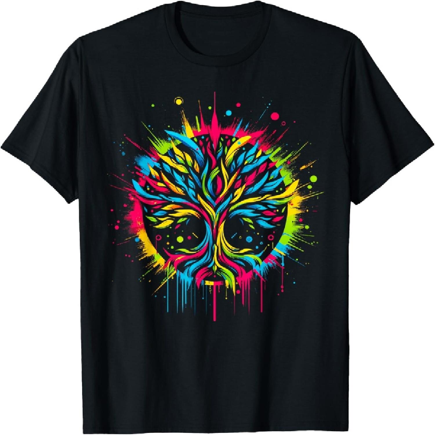 Cool Tree of Life Symbol In Graffiti Art Style Men Women T-Shirt S