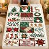 Christmas Theme Flannel Blanket, Warm Soft Throw Blanket, Xmas Holiday Home Gift
