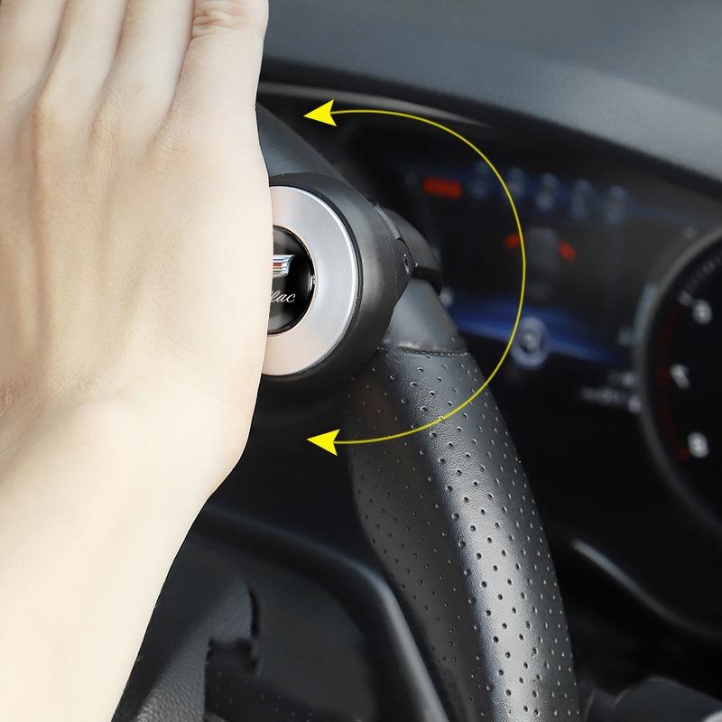 360 Degree Car Turning Steering Wheel Power-assisted Rotary Button Booster Spinner Knob For Cadillac CTS STS DTS SRX XLR ATX Escalade Seville Tiburon
