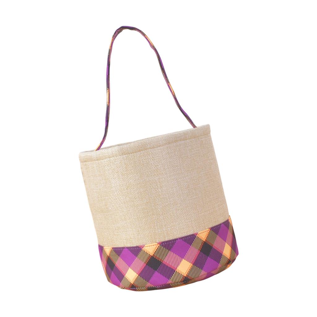 Halloween Candy Bucket with Handle Large Capacity Portable Cloth Candy Basket For Candy Treats Holiday Party Decoration
